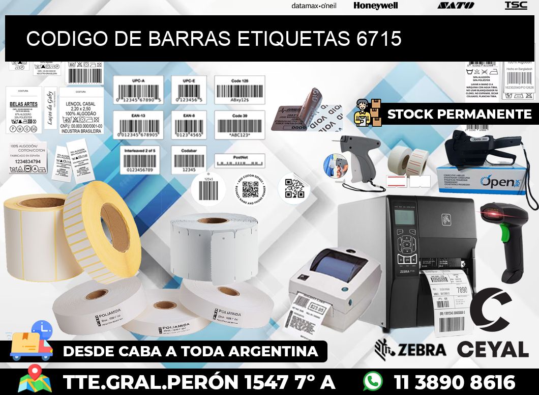 CODIGO DE BARRAS ETIQUETAS 6715