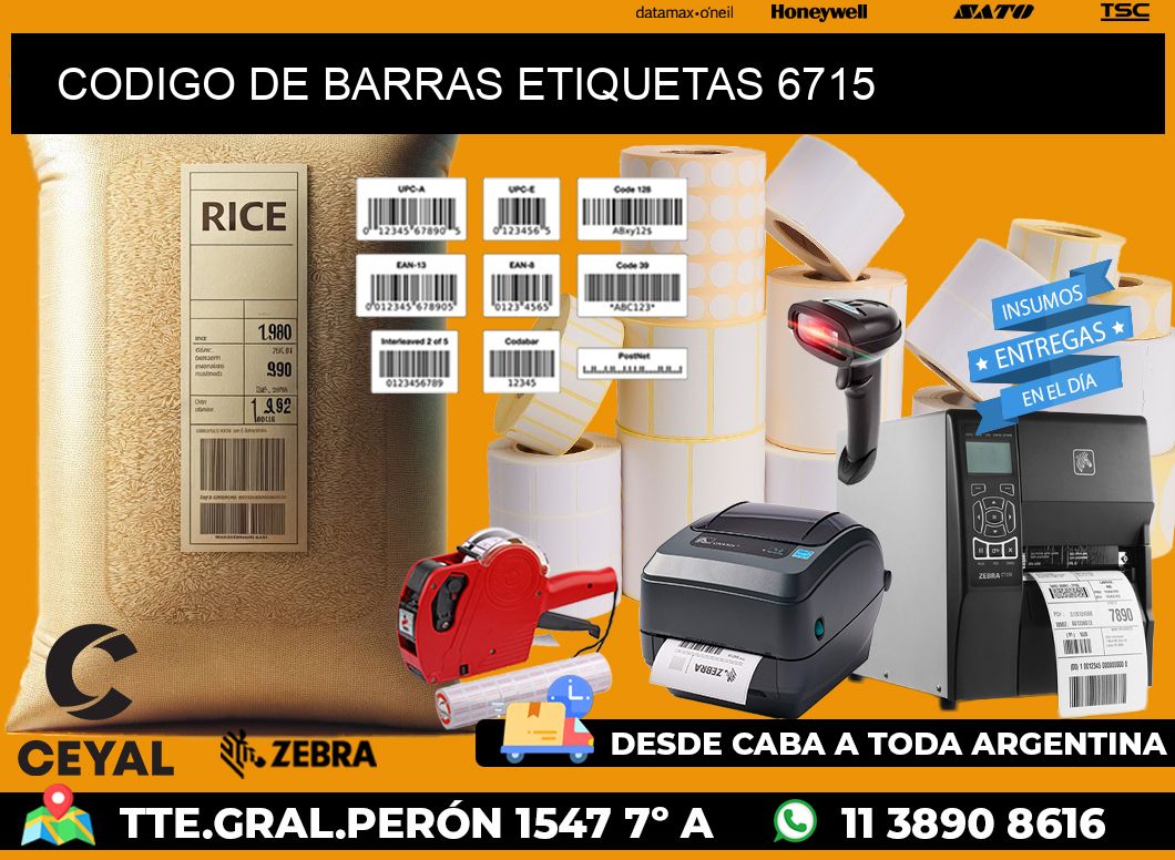 CODIGO DE BARRAS ETIQUETAS 6715