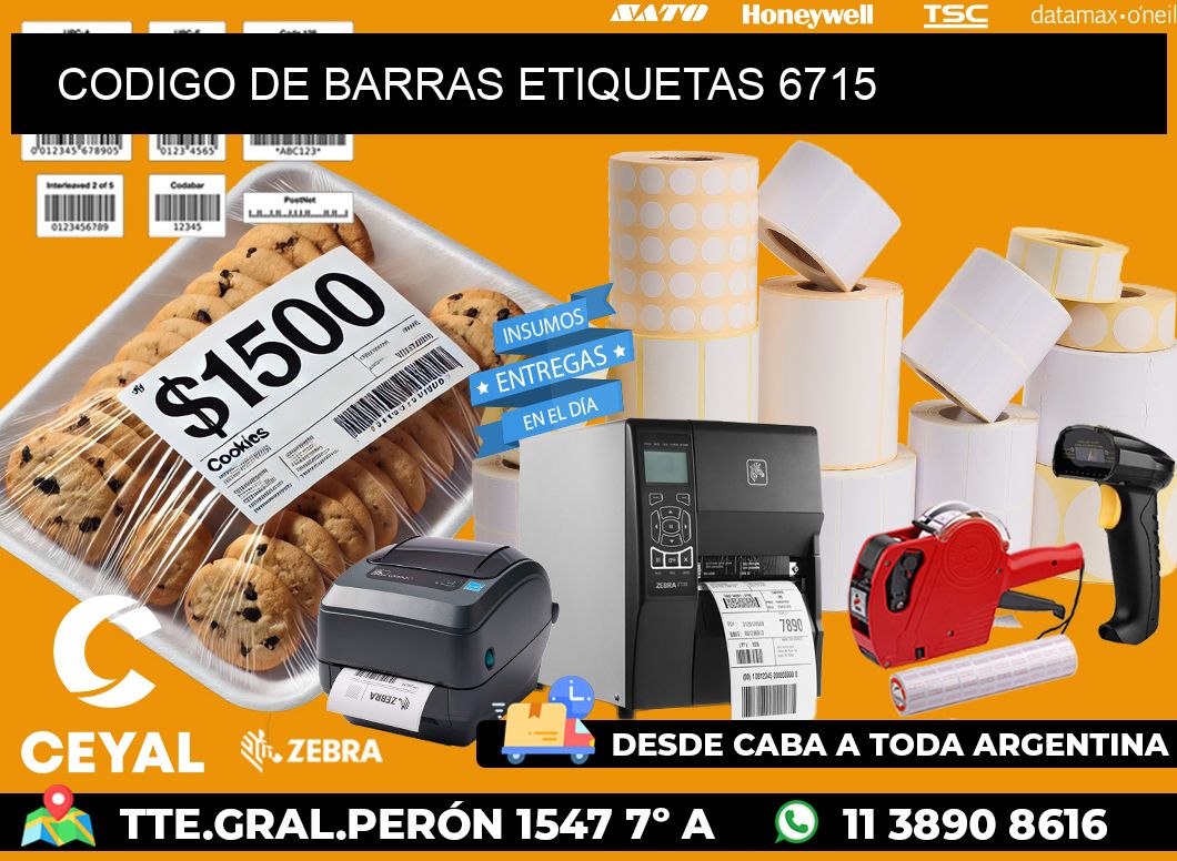 CODIGO DE BARRAS ETIQUETAS 6715