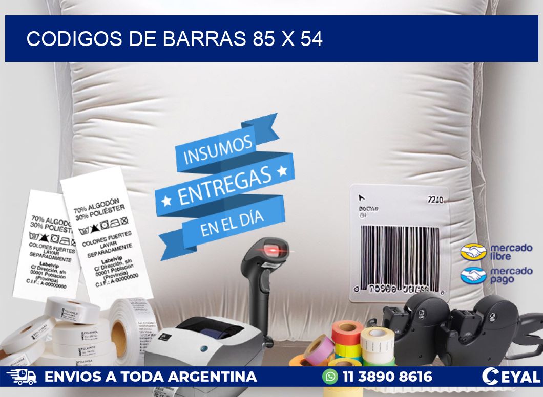 CODIGOS DE BARRAS 85 x 54