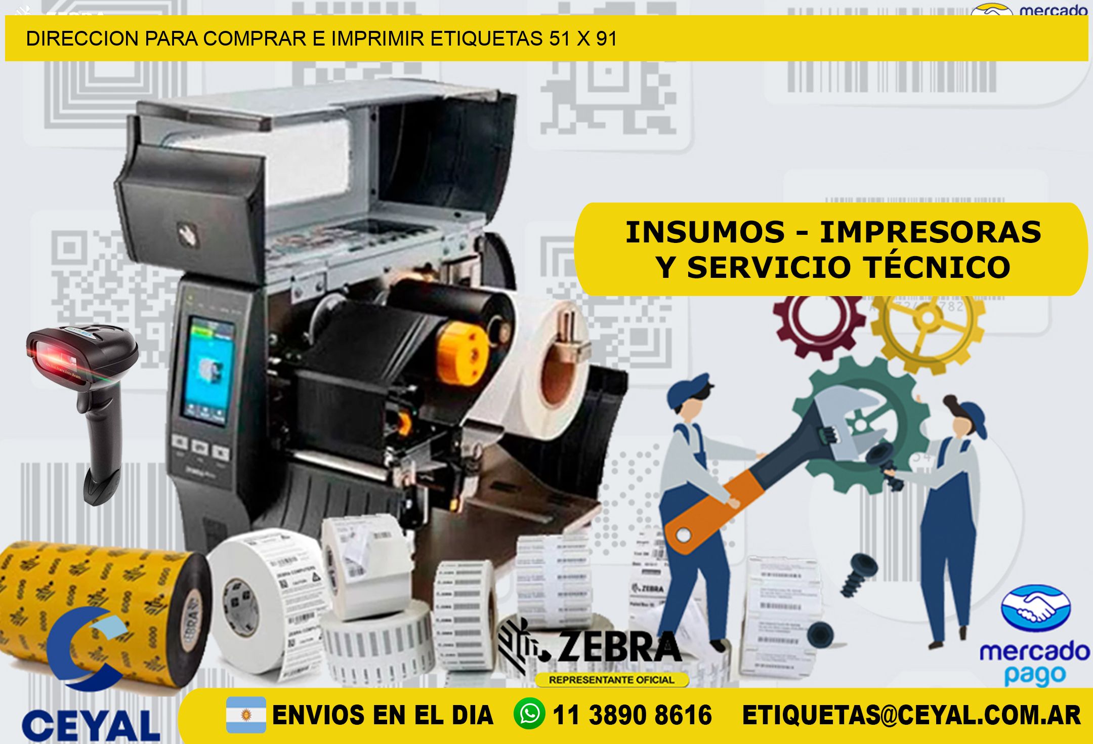 DIRECCION PARA COMPRAR E IMPRIMIR ETIQUETAS 51 x 91