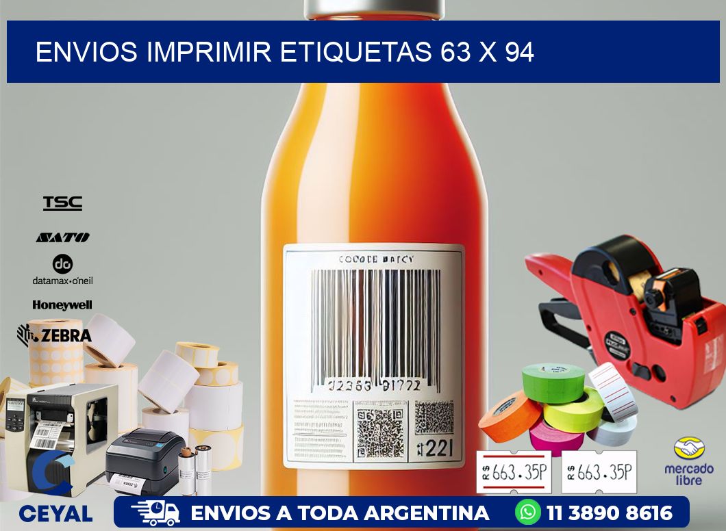 ENVIOS IMPRIMIR ETIQUETAS 63 x 94