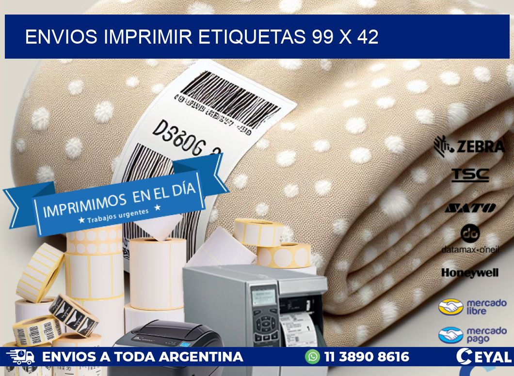 ENVIOS IMPRIMIR ETIQUETAS 99 x 42