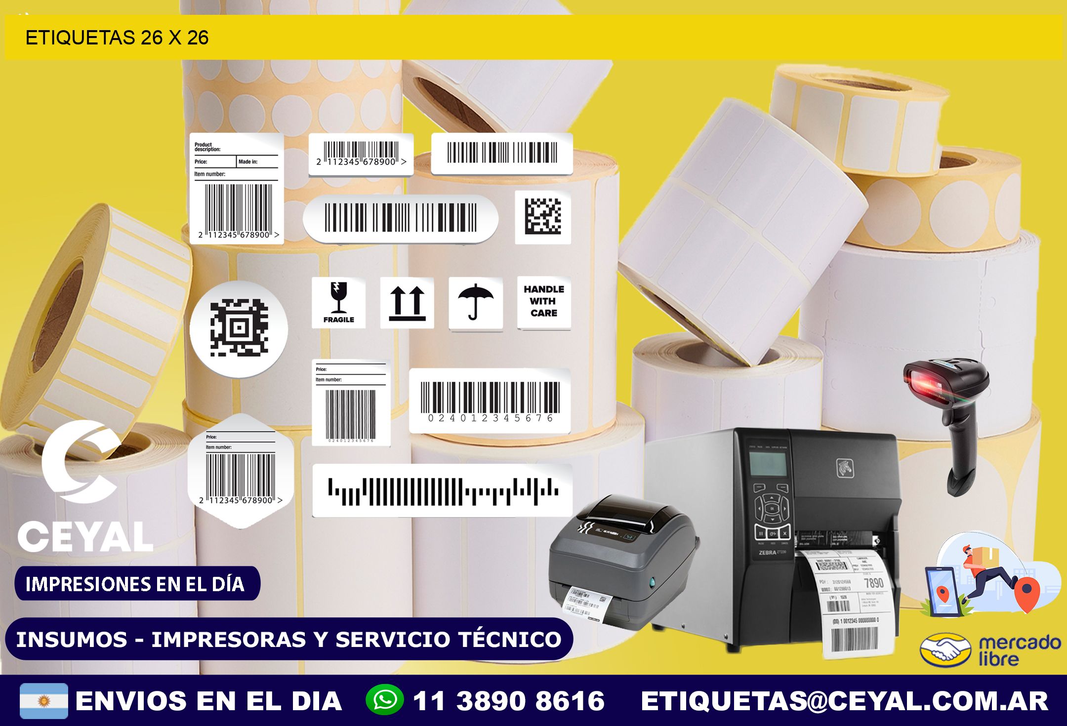 ETIQUETAS 26 x 26
