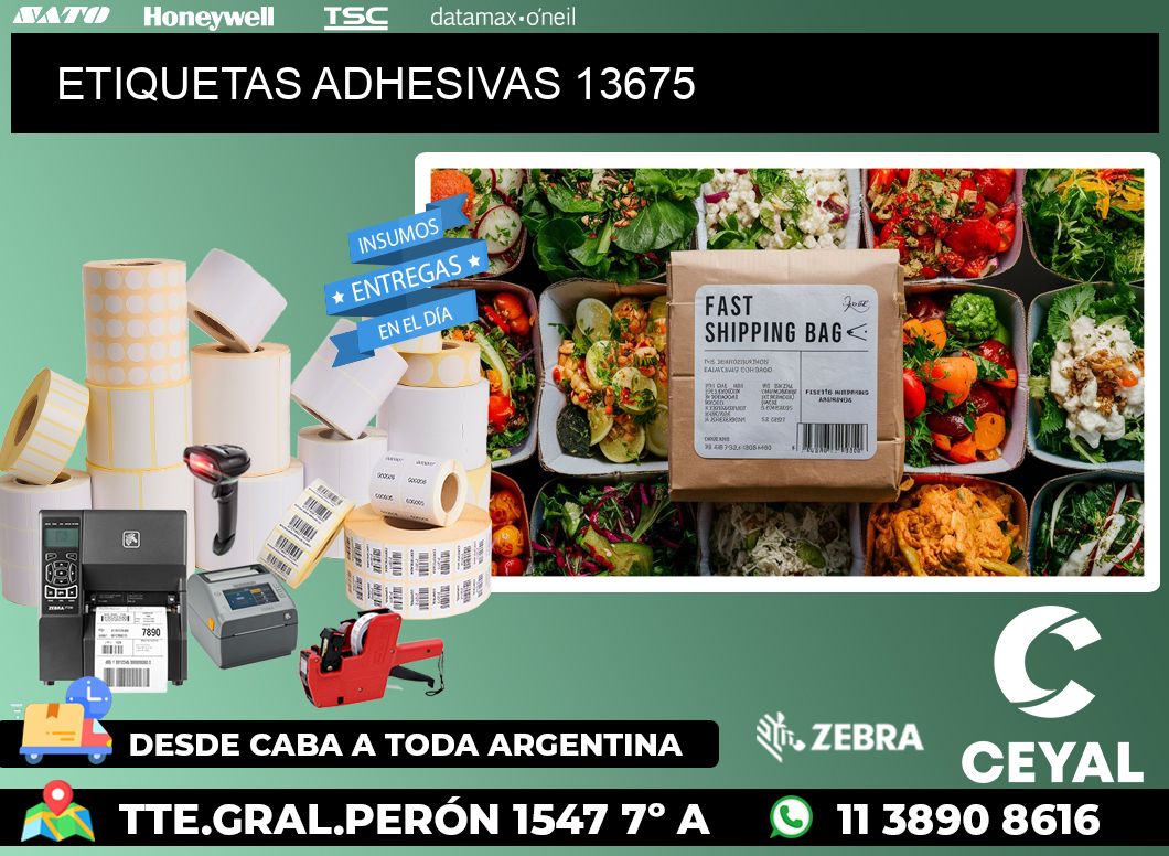 ETIQUETAS ADHESIVAS 13675