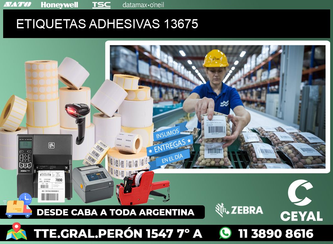 ETIQUETAS ADHESIVAS 13675