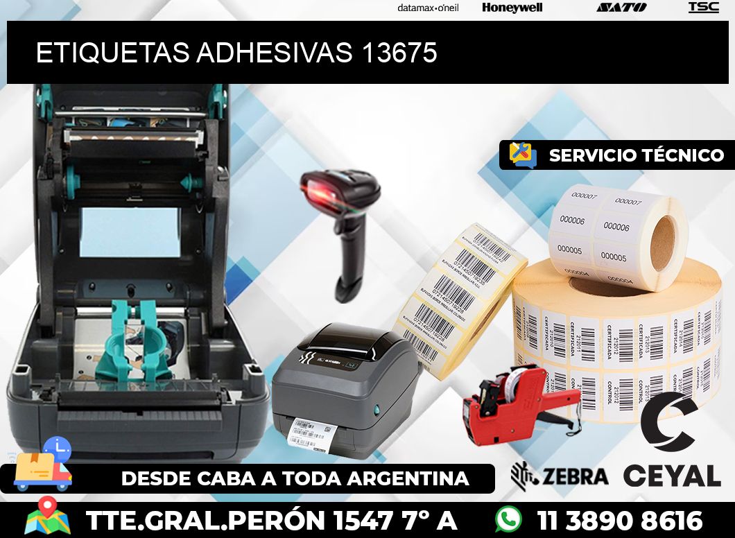 ETIQUETAS ADHESIVAS 13675