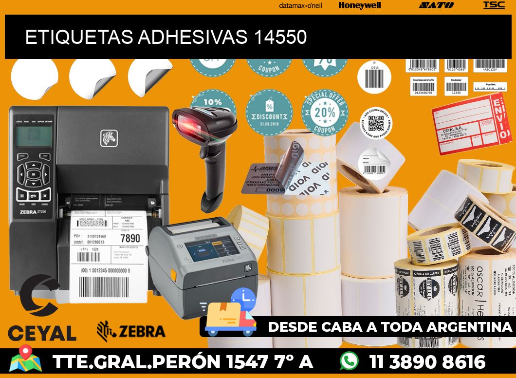 ETIQUETAS ADHESIVAS 14550