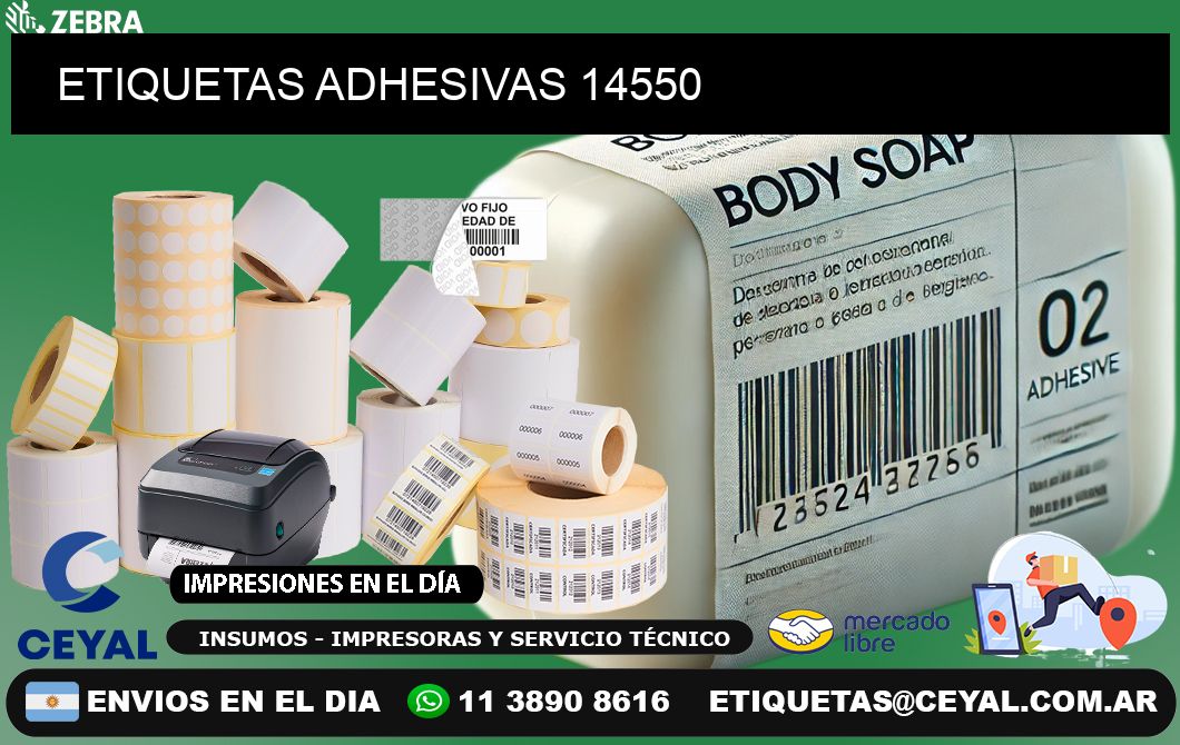 ETIQUETAS ADHESIVAS 14550
