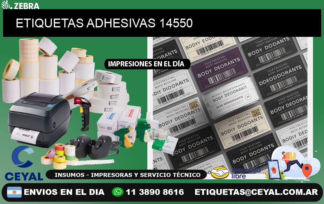 ETIQUETAS ADHESIVAS 14550