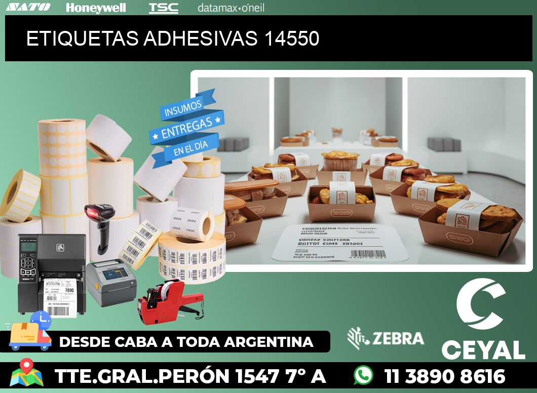 ETIQUETAS ADHESIVAS 14550