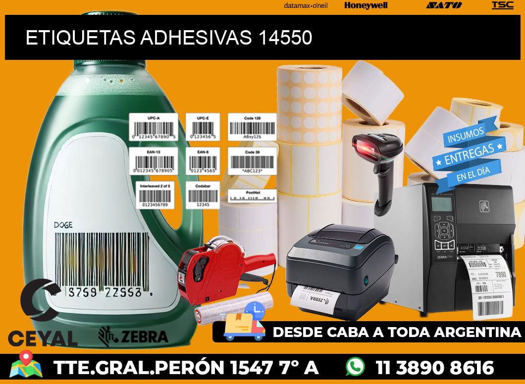 ETIQUETAS ADHESIVAS 14550