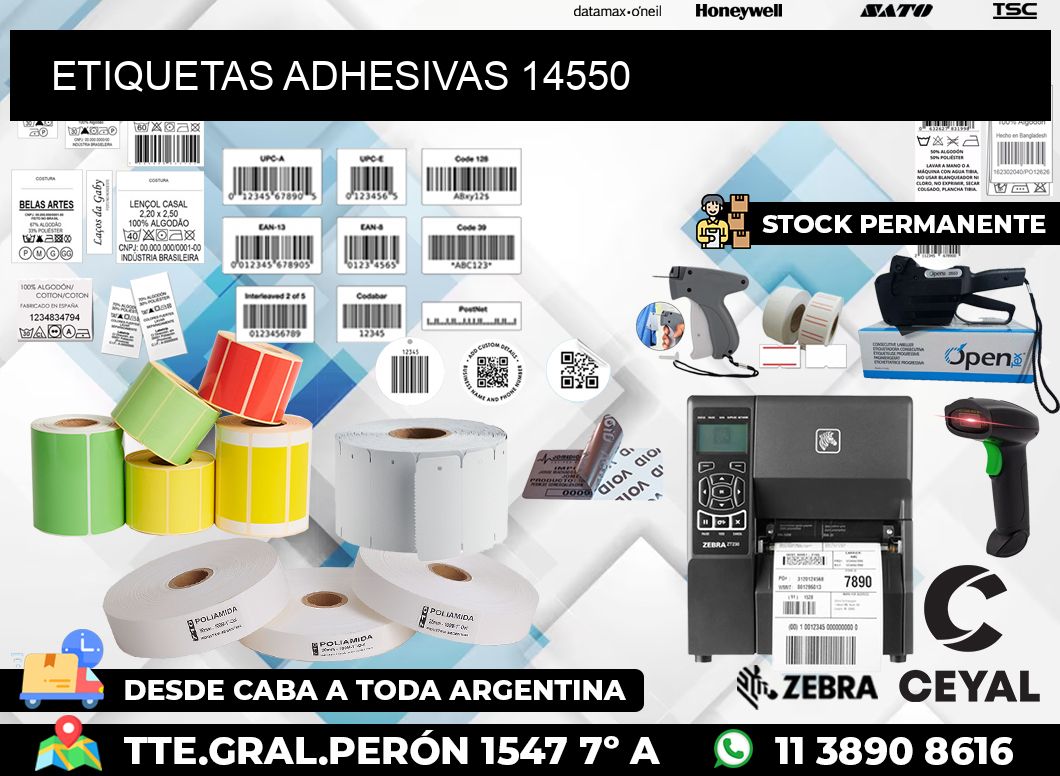 ETIQUETAS ADHESIVAS 14550