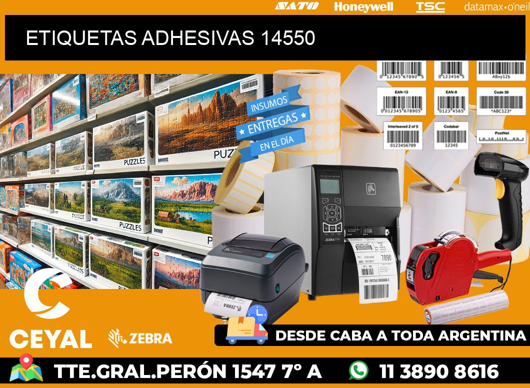 ETIQUETAS ADHESIVAS 14550