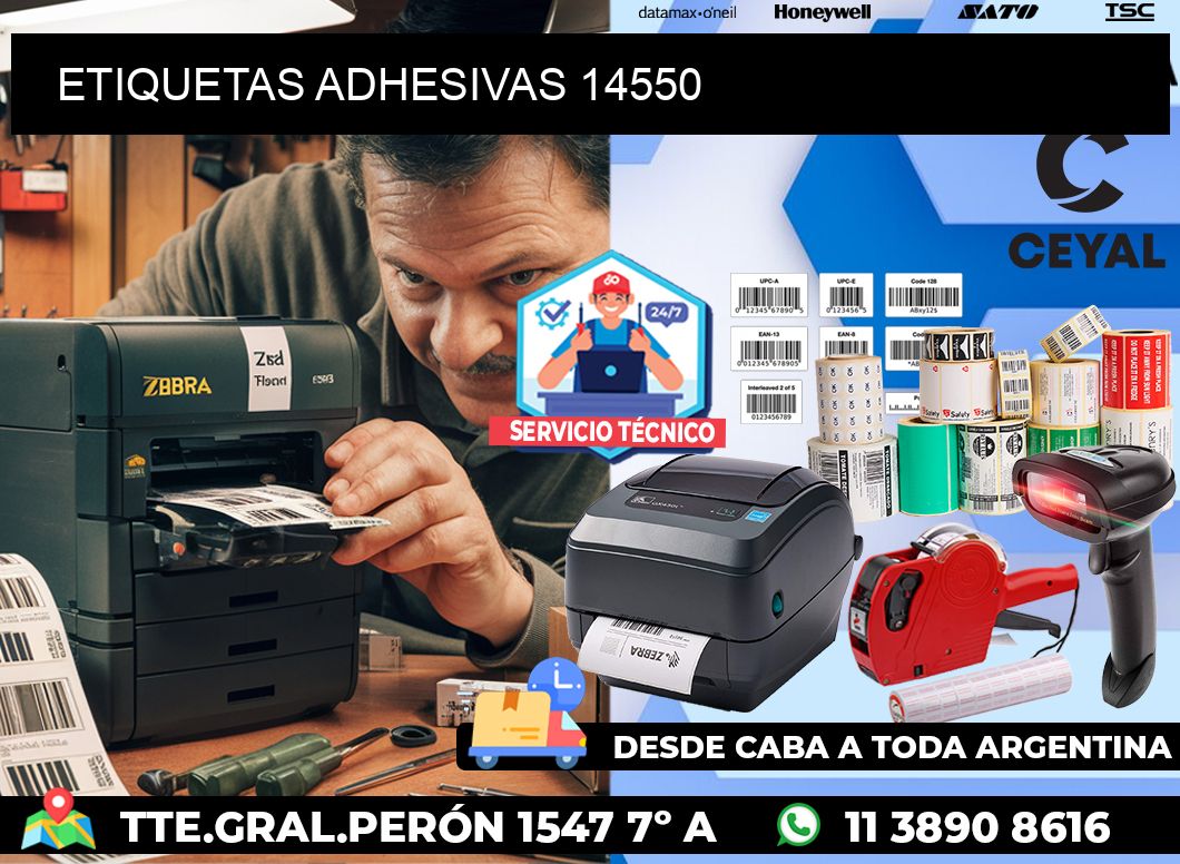 ETIQUETAS ADHESIVAS 14550