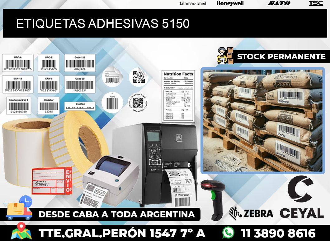 ETIQUETAS ADHESIVAS 5150