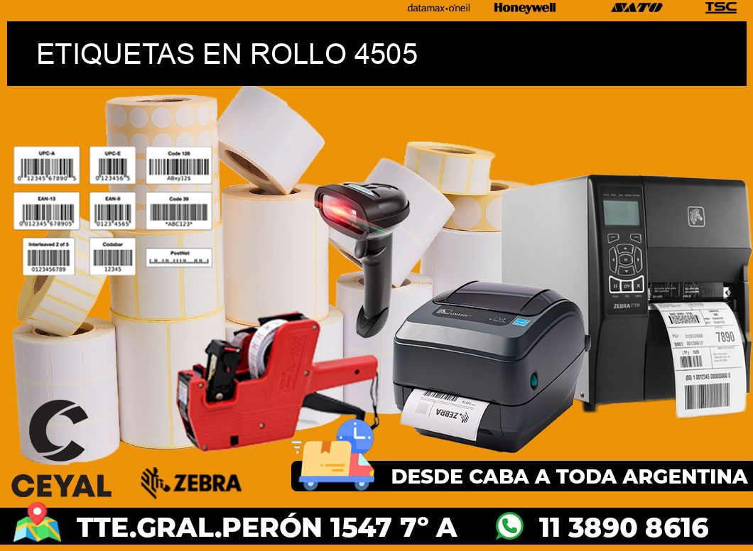 ETIQUETAS EN ROLLO 4505