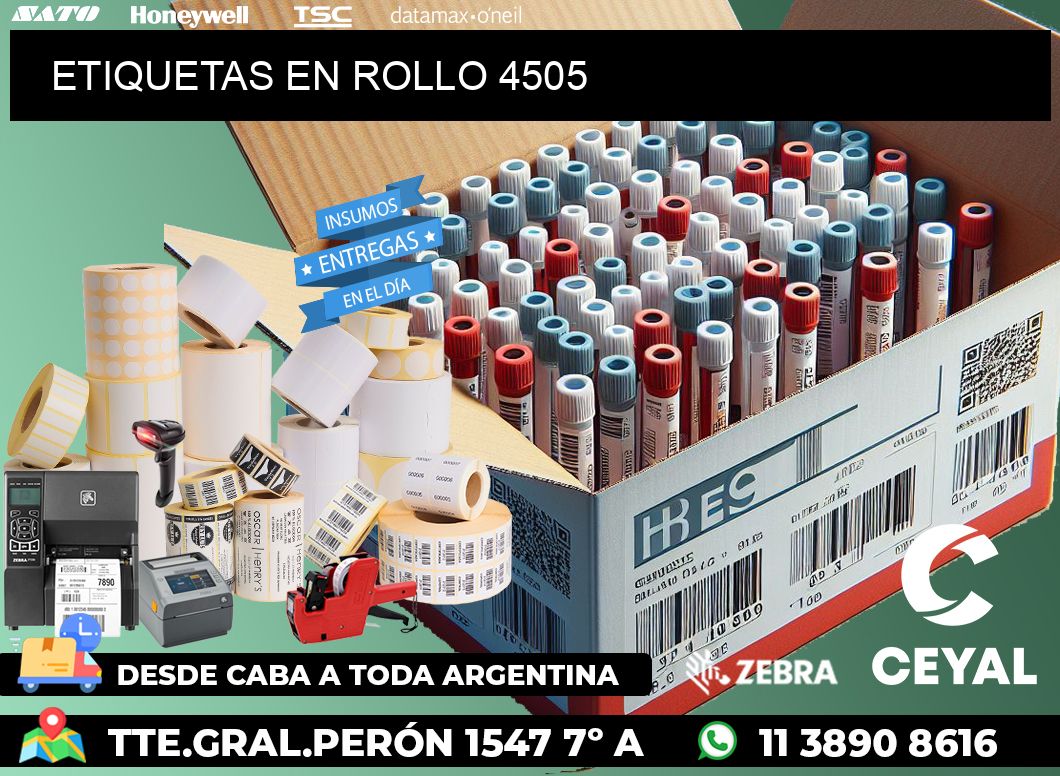 ETIQUETAS EN ROLLO 4505