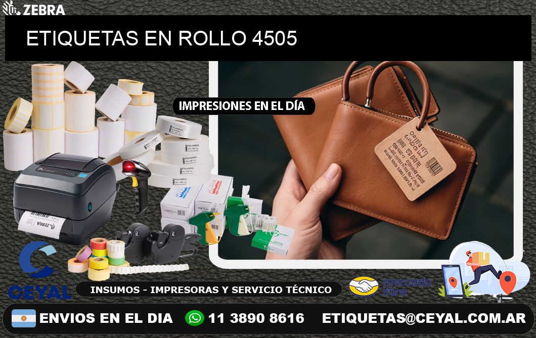 ETIQUETAS EN ROLLO 4505