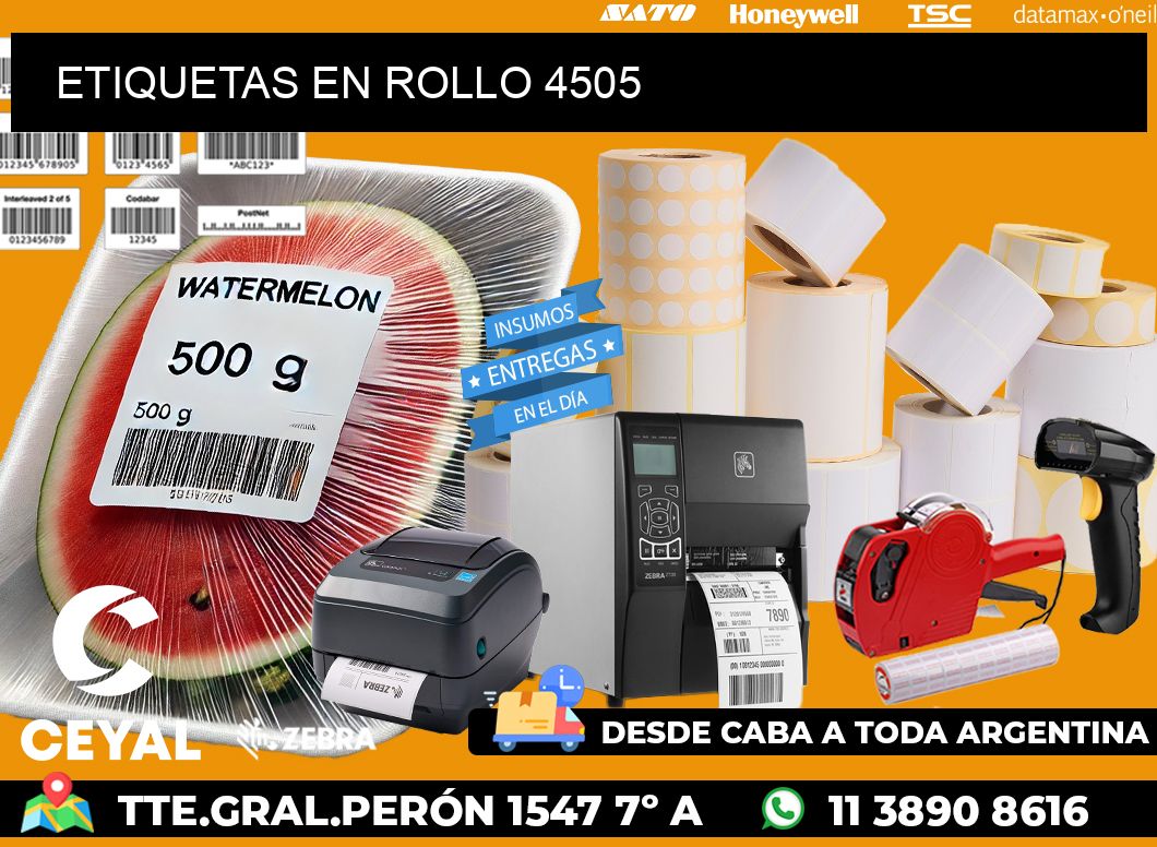 ETIQUETAS EN ROLLO 4505