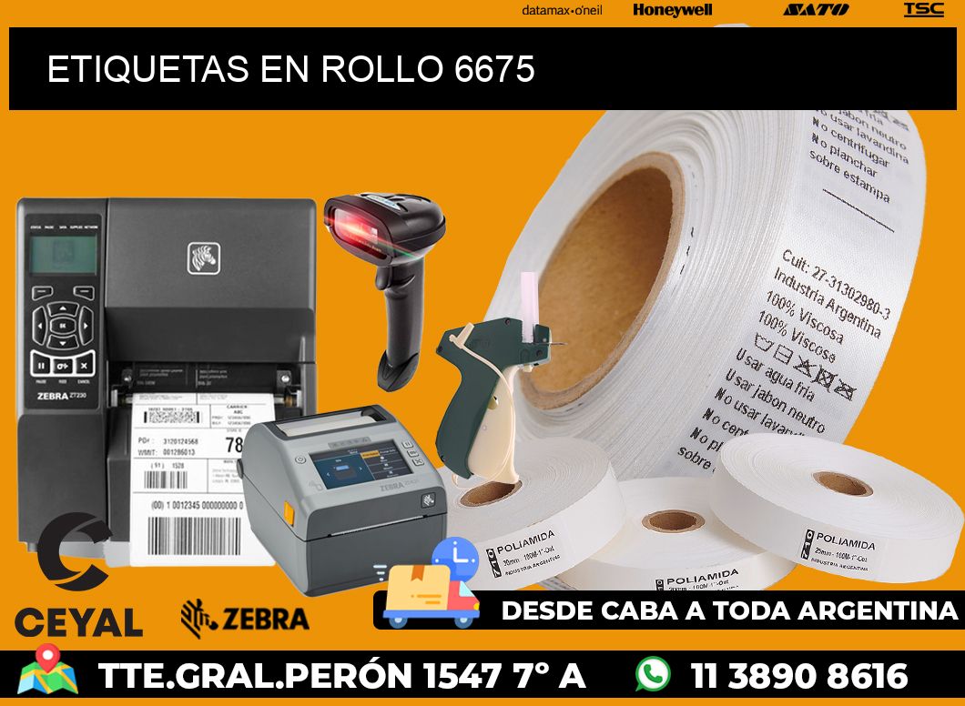 ETIQUETAS EN ROLLO 6675