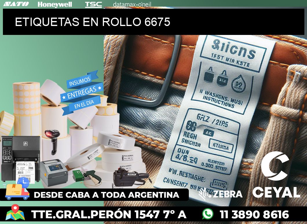 ETIQUETAS EN ROLLO 6675