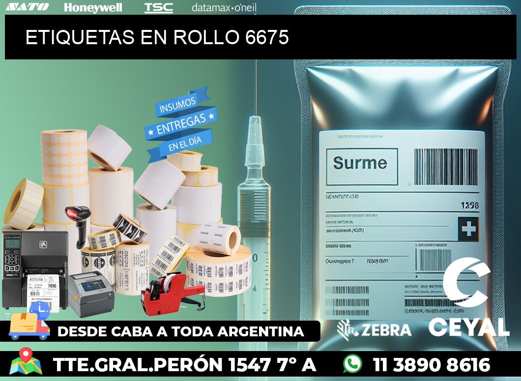 ETIQUETAS EN ROLLO 6675