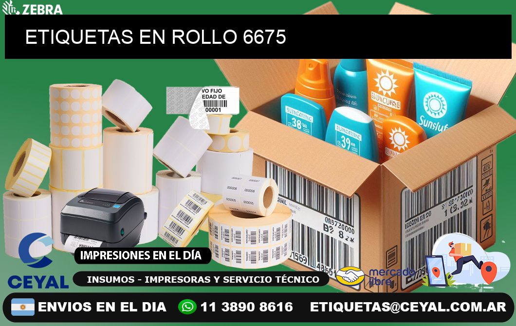 ETIQUETAS EN ROLLO 6675