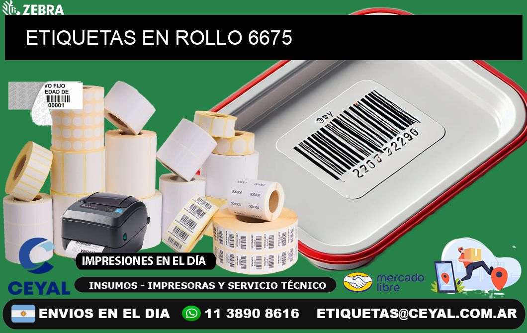 ETIQUETAS EN ROLLO 6675