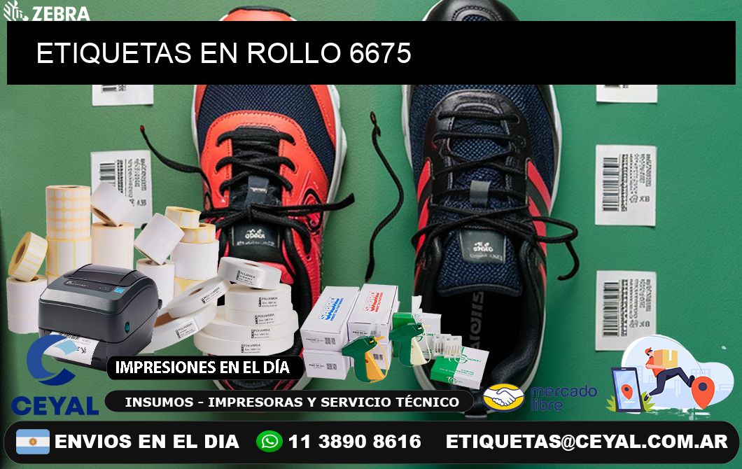 ETIQUETAS EN ROLLO 6675
