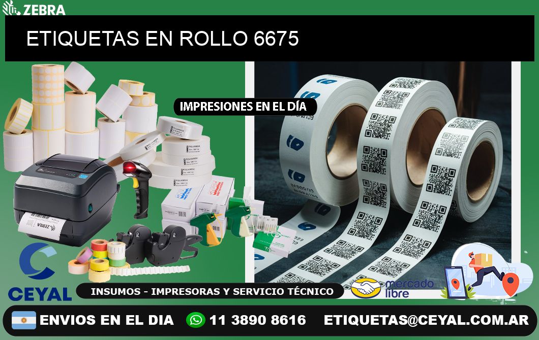 ETIQUETAS EN ROLLO 6675