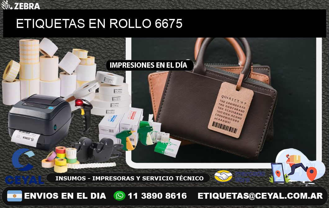 ETIQUETAS EN ROLLO 6675