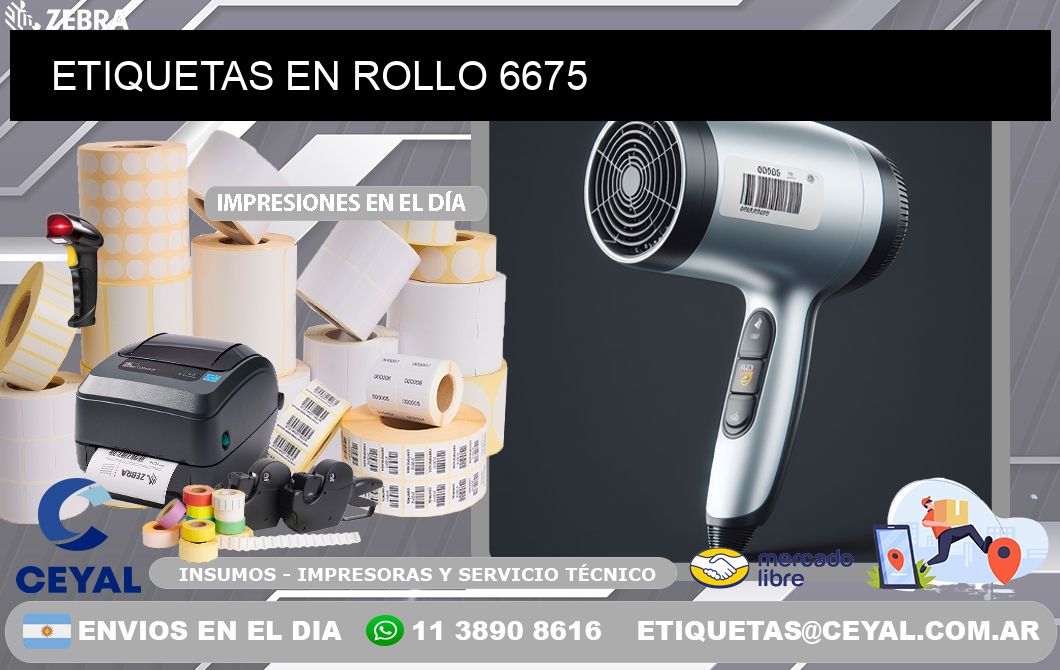ETIQUETAS EN ROLLO 6675