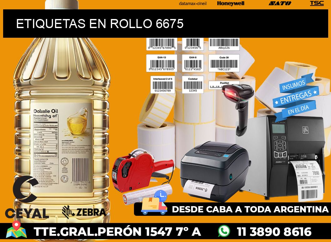 ETIQUETAS EN ROLLO 6675