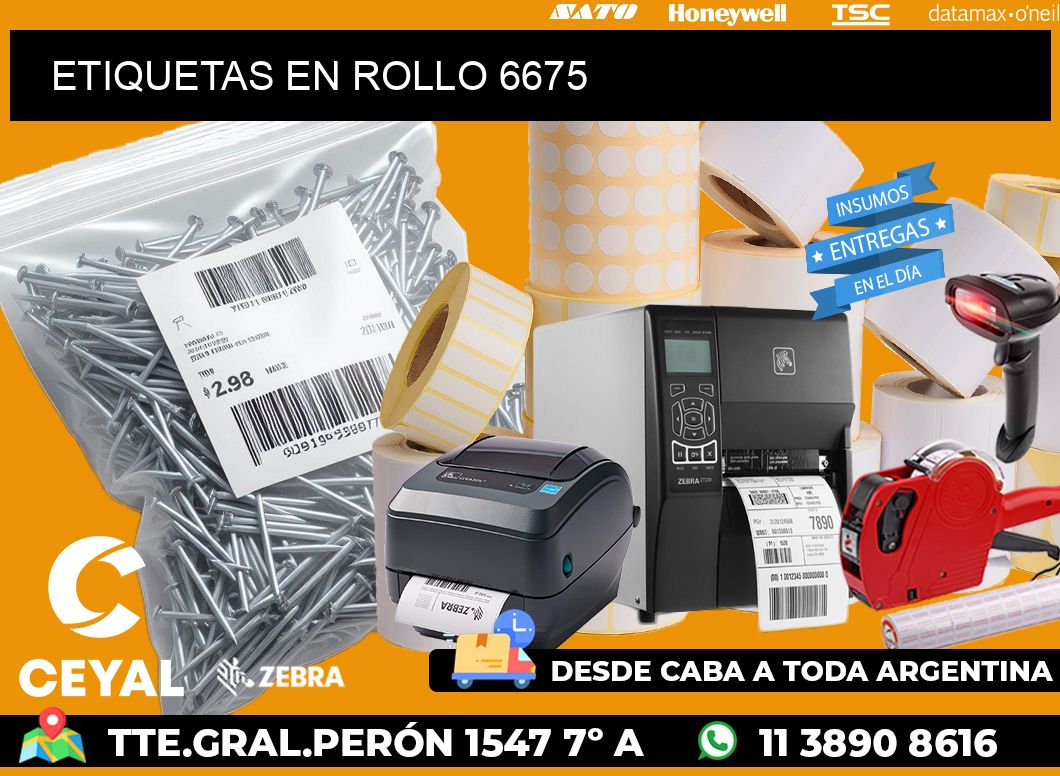 ETIQUETAS EN ROLLO 6675