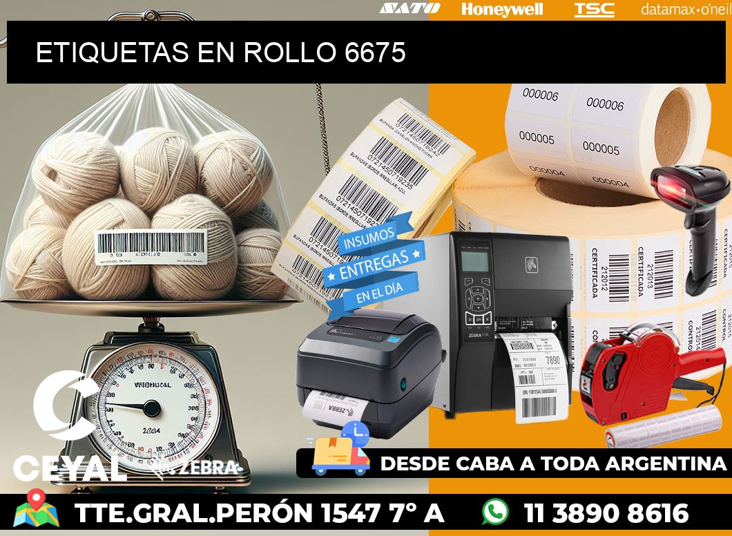 ETIQUETAS EN ROLLO 6675