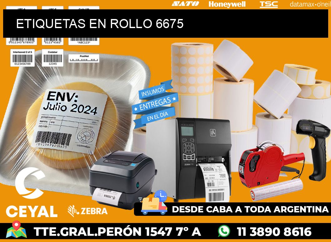 ETIQUETAS EN ROLLO 6675