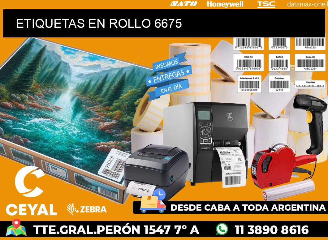 ETIQUETAS EN ROLLO 6675