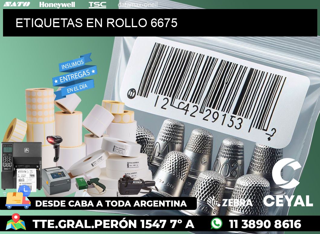 ETIQUETAS EN ROLLO 6675