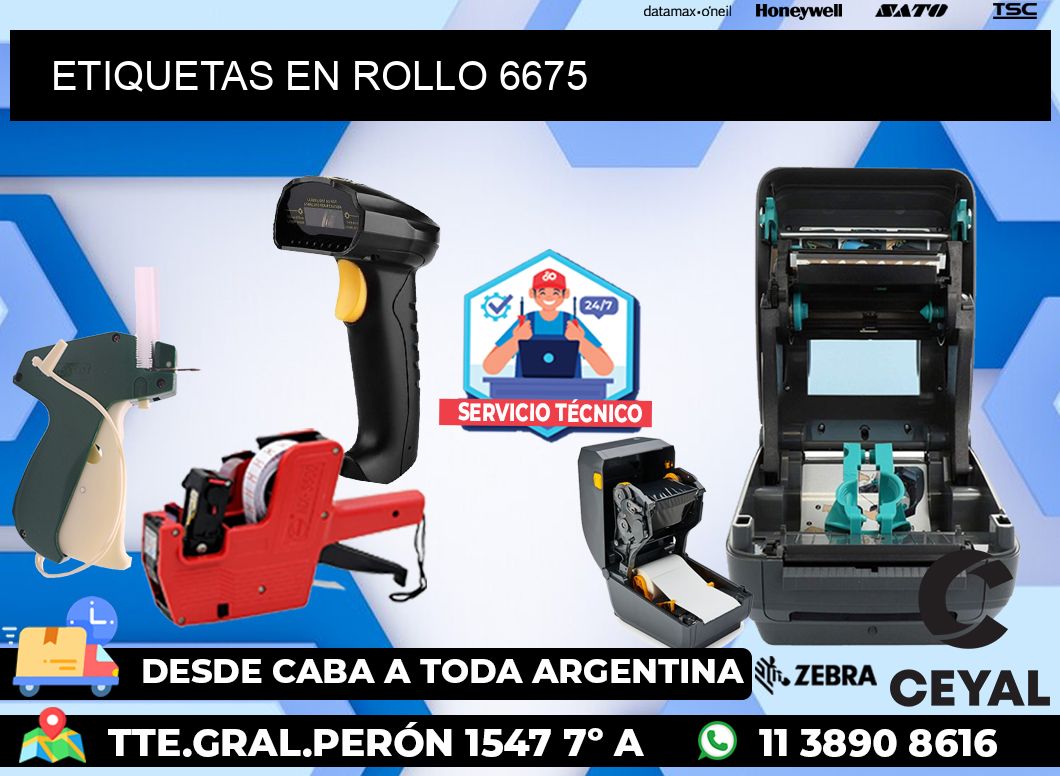 ETIQUETAS EN ROLLO 6675