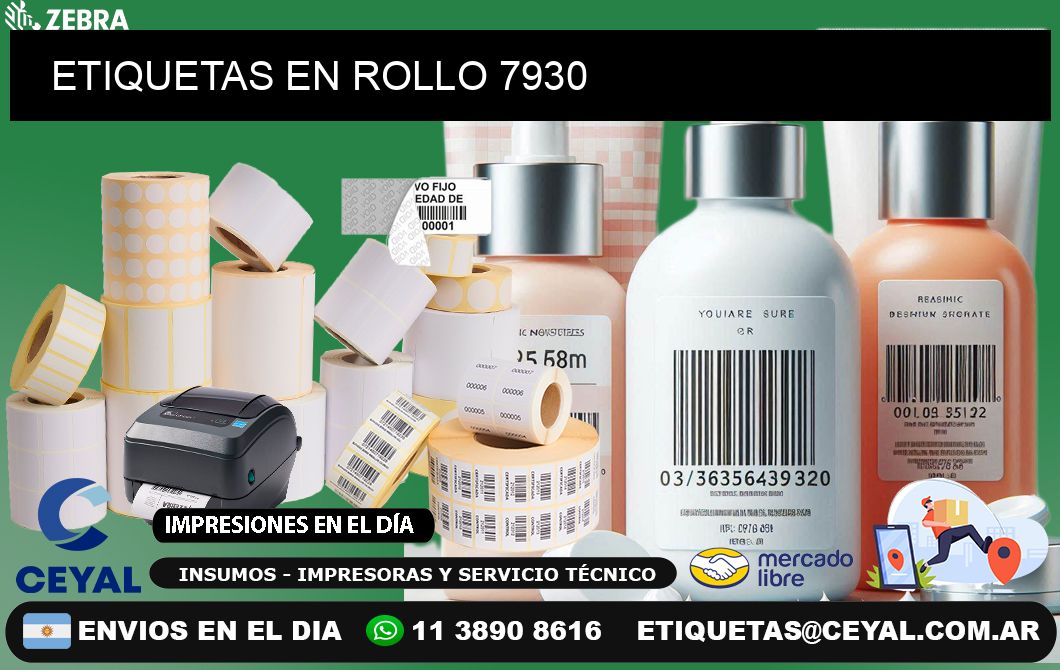 ETIQUETAS EN ROLLO 7930