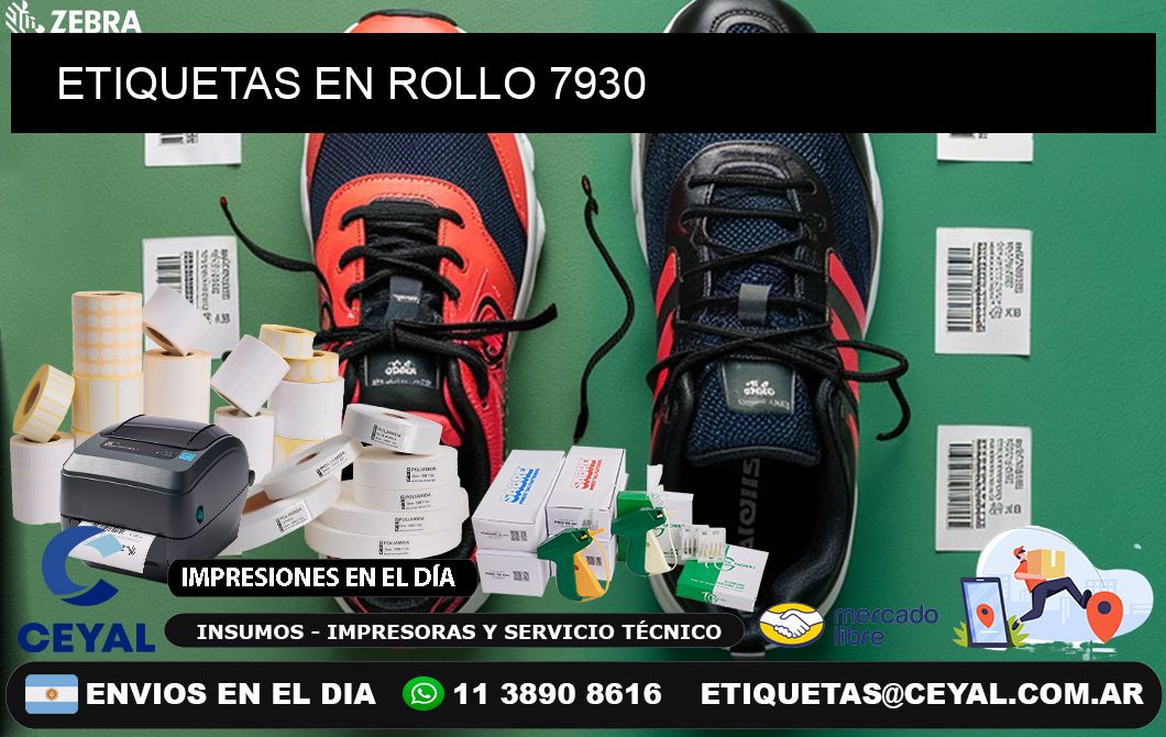 ETIQUETAS EN ROLLO 7930