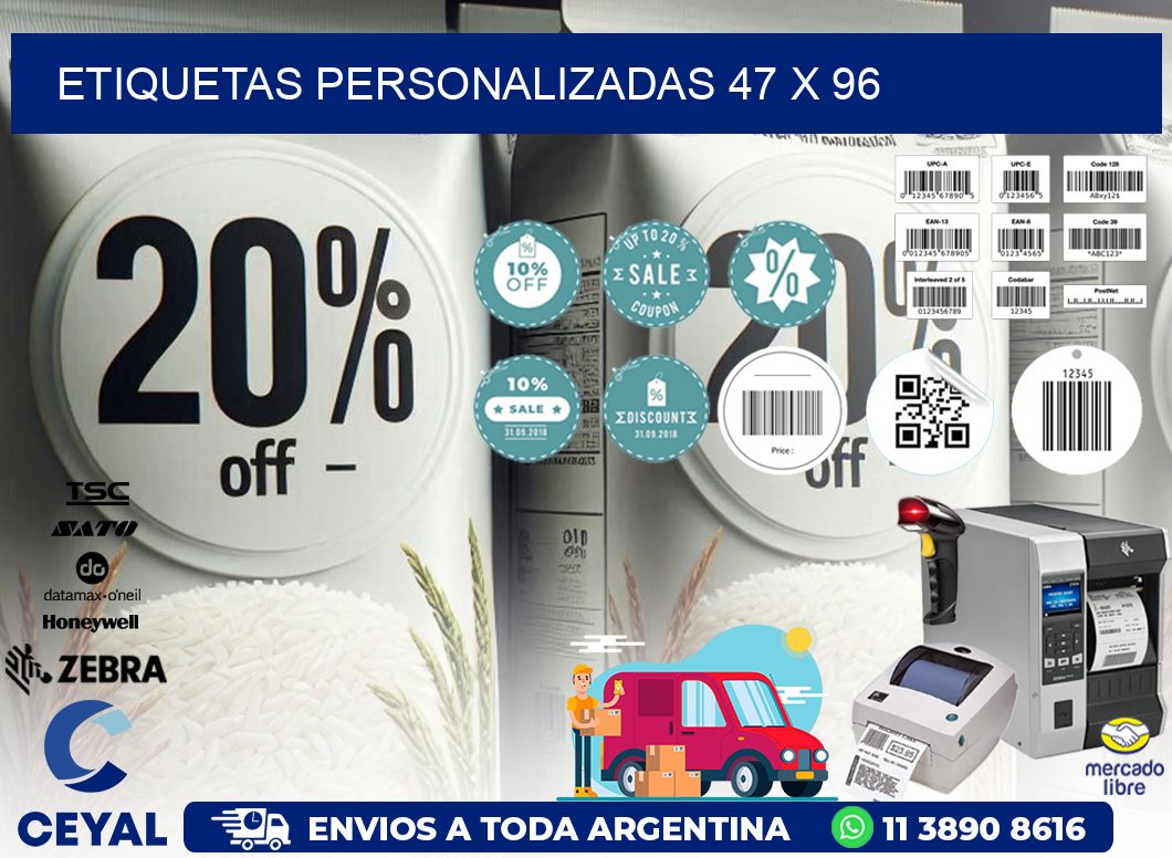 ETIQUETAS PERSONALIZADAS 47 x 96