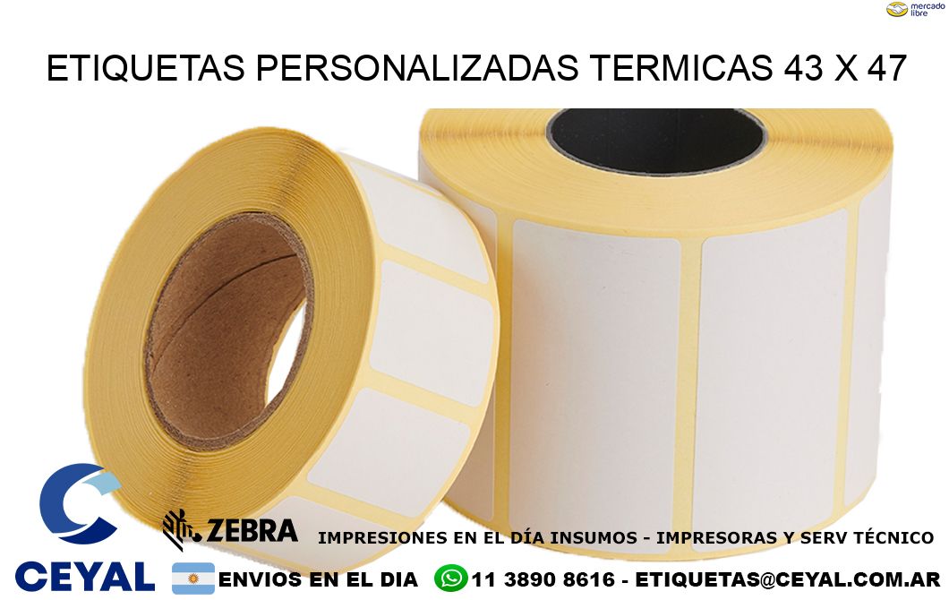 ETIQUETAS PERSONALIZADAS TERMICAS 43 x 47