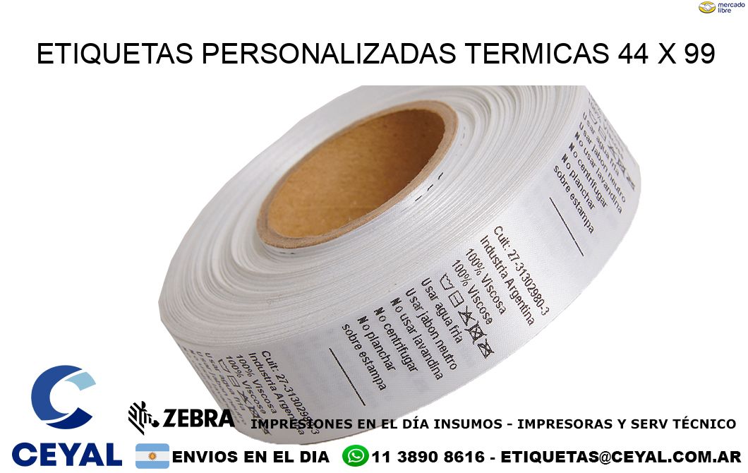 ETIQUETAS PERSONALIZADAS TERMICAS 44 x 99