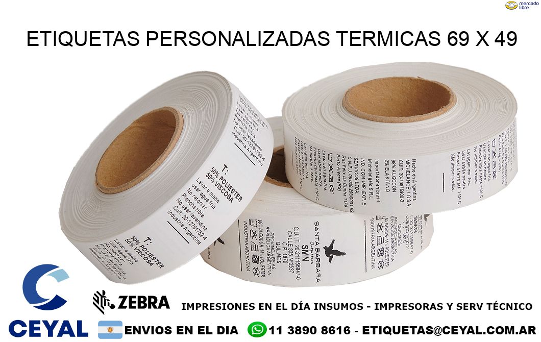 ETIQUETAS PERSONALIZADAS TERMICAS 69 x 49