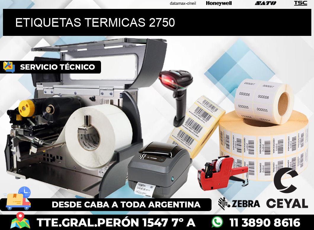 ETIQUETAS TERMICAS 2750