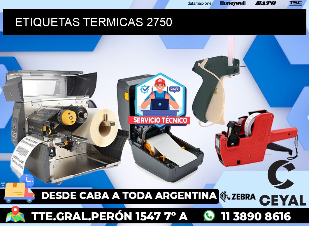 ETIQUETAS TERMICAS 2750