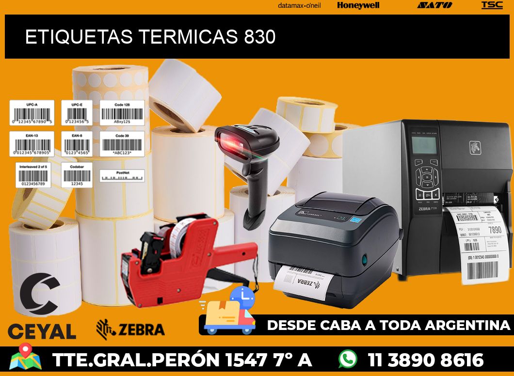 ETIQUETAS TERMICAS 830