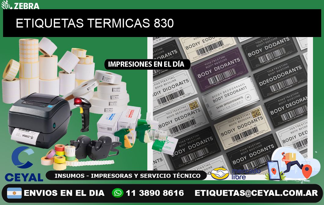 ETIQUETAS TERMICAS 830